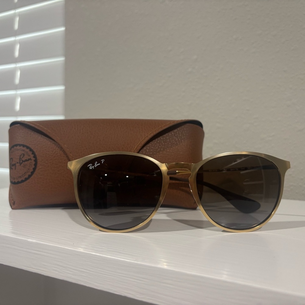 Ray-Ban Gold Sunglasses- Erika Polarized